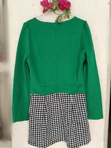 Green Houndstooth Mini Dress