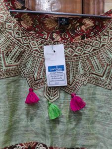 Embroidered Green Kurta