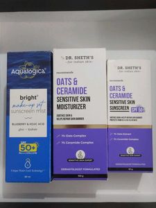 Dr Sheth's Sunscreen Moisturizer & Aqualogica Make