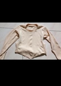Beige Crop Top