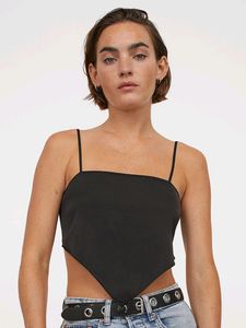 SALE💥H&amp;M Black Satin Bandaeu Top