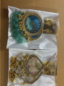 Resin fancy party wear 2 combo Earrings Set