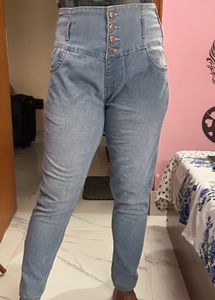 High-Waist Denim Jeans