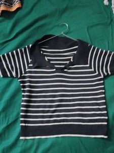 Black And White Stripe Tank Top