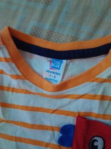 Striped Fish Pocket Romper