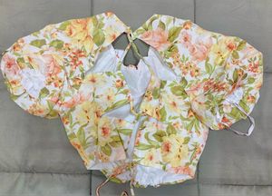 Forever New Tatiana Tie Back LinenCrop Top