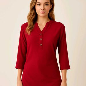 Red 3/4 Sleeve Top