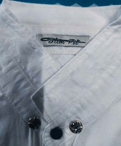 Slim Fit White Button Down