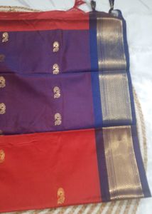 COTTON SILK RED COLOR SAREE