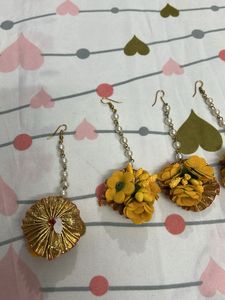 Floral Pearl Maang Tikka Sets - Indian Jewelry