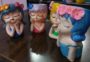 Pack Of 4 Doll Planters