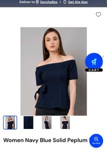 FABAlley Blue Off-Shoulder Top