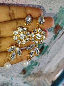 Sparkling Floral Drop Earrings