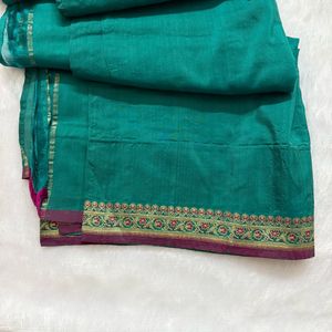 🆕Silk Green Saree