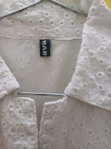 Mango White Hakoba Top