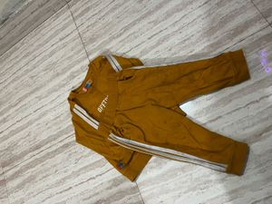 Kids Long Sleeve Mustard T shirt and pants
