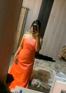 Elegant Coral Maxi Dress