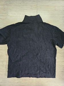 Jet Black Polo With Embroidery Work In Good Cond