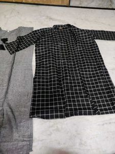 long kurti and shrug