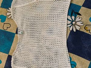 White Crochet Top