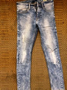 Distressed Acid Wash Jeans Max