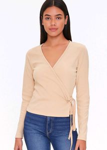 New Yellow Wrap Top