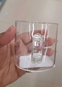 Premium 6pc Glass Tea Cups Mini Multicolor