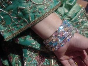 Colorful Crystal Bangle Set