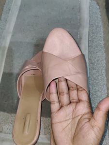 Blush Pink Criss-Cross Mules