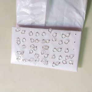 Pure Silver Big Size Nose And Ear Earings 1 pair