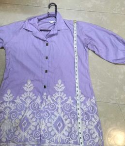 Embroidered Lavender Co-ord Set.Size 44.Length 30.