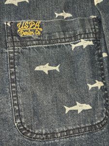 U.S.POLO ASSN Shark Print Denim Shirt