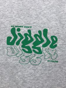 Back Print My Money Don’t Jiggle Jiggle Print Grey Tshirt