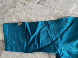 Teal Blue Cotton Kurta
