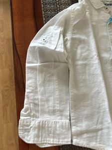 White Long Sleeve Button-Down Shirt