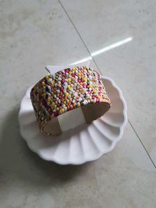 Multicoloured Raffia Braclat