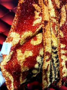 Feather Embroided Woolen Stole