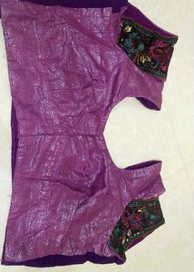 New Saree Embroidered Paisley Fabric With Blouse