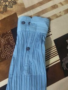 Brand New Blue Textured Shirt By Campus Sutra