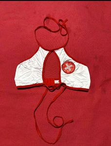 Nurse Theme Tie-Up Bikini Top (Size S)