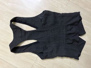 Chic Black Vest Top