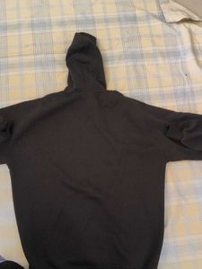 Graphic Print Black Hoodie