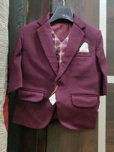Boys' Burgundy Suit Set