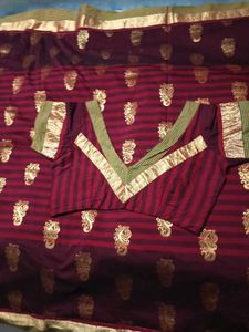 Embellished CottonSilkSaree With Patterned Blous