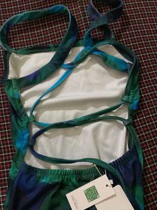 Green &amp; Blue Sleeveless Jumpsuit