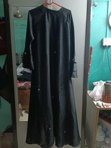 Elegant Black Ethnic Burqa
