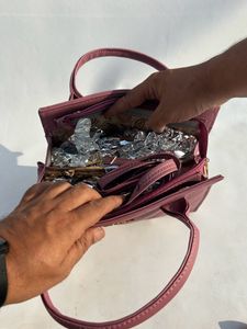 women Synthetic Leather Cross body Satchel Ladies