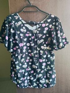 black floral top