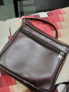 Brown Embellished Crossbody Bag
