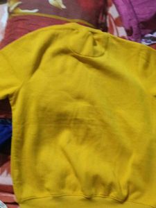 Yellow &#39;Life&#39; Print Sweater